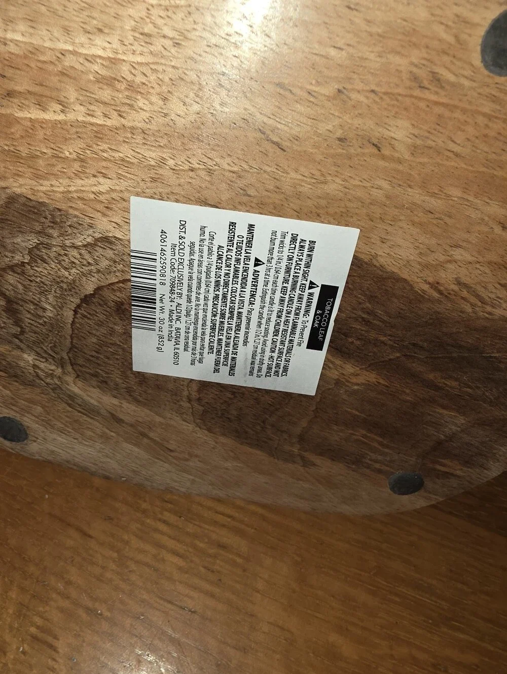 NEW Lot of 2 Wooden Dough Bowl Candles **Christmas Tree & Acorn**